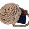 legant Golden Crochet Rose Bag - Comfortable Handle