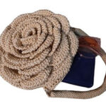 legant Golden Crochet Rose Bag - Comfortable Handle