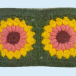 Sunflower Splendor Granny Square Clutch