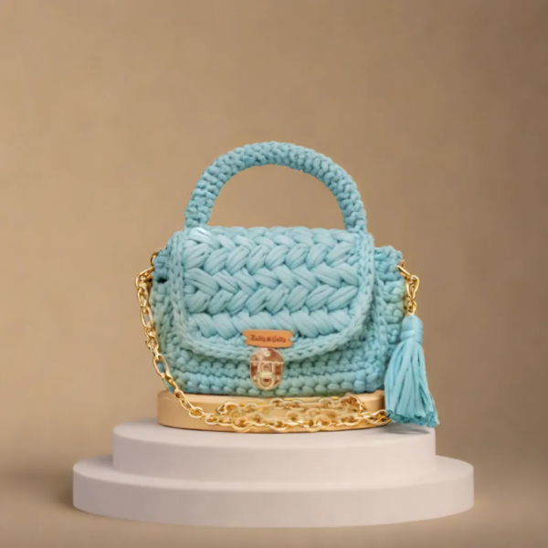 Mint Green T-Shirt Yarn Handbag